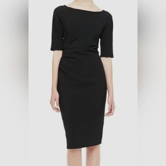 lela rose black dress Lela Rose Corded Embroidery A-line Dress